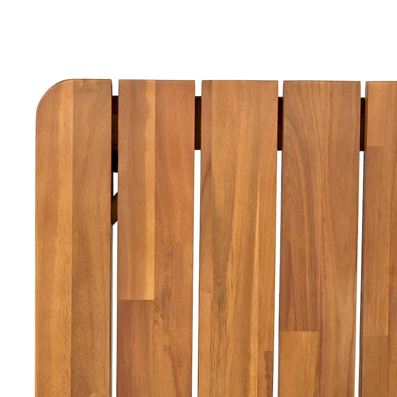 Table de salle à manger en bois d'acacia pour 6 personnes, style campagnard, en teck, capacité de charge 82 kg (180 lb), 63 L