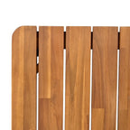 Table de salle à manger en bois d'acacia pour 6 personnes, style campagnard, en teck, capacité de charge 82 kg (180 lb), 63 L