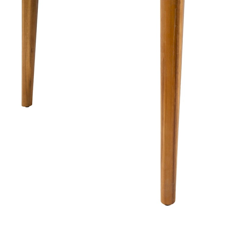 Table de salle à manger en bois d'acacia pour 6 personnes, style campagnard, en teck, capacité de charge 82 kg (180 lb), 63 L