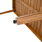 Table de salle à manger en bois d'acacia pour 6 personnes, style campagnard, en teck, capacité de charge 82 kg (180 lb), 63 L