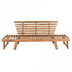 Canapé-lit de jardin réglable en bois