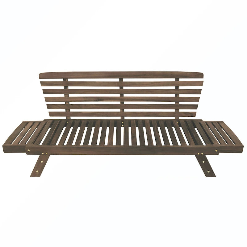 Canapé-lit de jardin réglable en bois