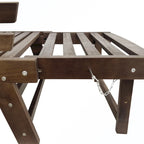 Canapé-lit de jardin réglable en bois