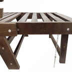 Canapé-lit de jardin réglable en bois