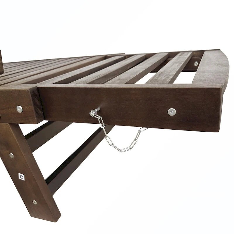 Canapé-lit de jardin réglable en bois
