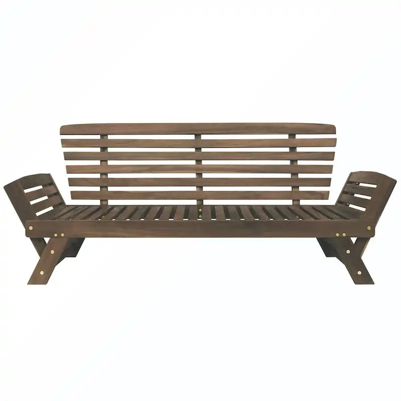 Canapé-lit de jardin réglable en bois