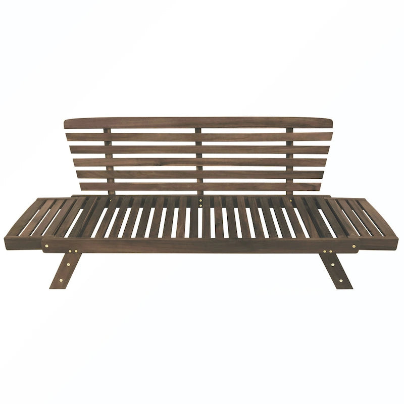 Canapé-lit de jardin réglable en bois
