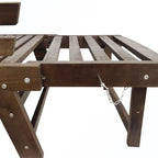 Canapé-lit de jardin réglable en bois