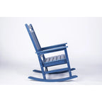 Fauteuil à bascule surdimensionné avec texture bois, fauteuil à bascule d'extérieur pour adultes, résistant aux intempéries, pour porche, pelouse ou jardin.