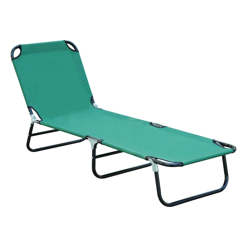 Chaise longue pliante d'extérieur avec dossier inclinable 5 positions, assise en tissu Oxford pour la plage, le jardin et la terrasse.