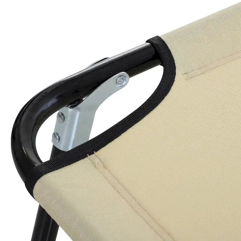 Chaise longue pliante d'extérieur avec dossier inclinable 5 positions, assise en tissu Oxford pour la plage, le jardin et la terrasse.