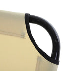 Chaise longue pliante d'extérieur avec dossier inclinable 5 positions, assise en tissu Oxford pour la plage, le jardin et la terrasse.