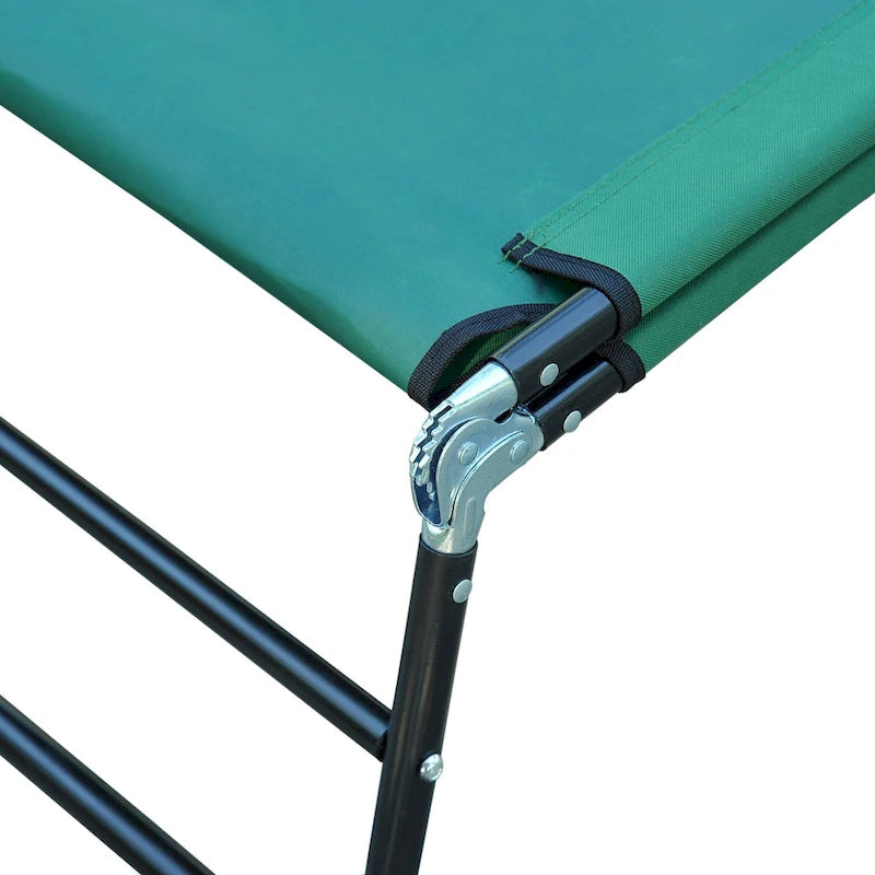 Chaise longue pliante d'extérieur avec dossier inclinable 5 positions, assise en tissu Oxford pour la plage, le jardin et la terrasse.