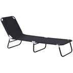 Chaise longue pliante d'extérieur avec dossier inclinable 5 positions, assise en tissu Oxford pour la plage, le jardin et la terrasse.