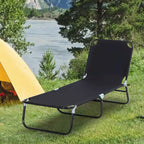 Chaise longue pliante d'extérieur avec dossier inclinable 5 positions, assise en tissu Oxford pour la plage, le jardin et la terrasse.