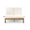Chaise longue double d'extérieur avec dossier réglable en 5 positions