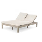 Chaise longue double d'extérieur avec dossier réglable en 5 positions