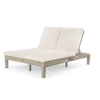 Chaise longue double d'extérieur avec dossier réglable en 5 positions
