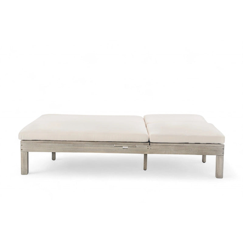 Chaise longue double d'extérieur avec dossier réglable en 5 positions