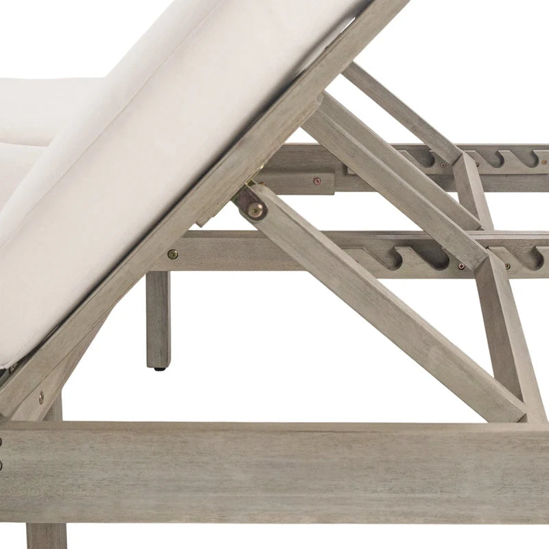 Chaise longue double d'extérieur avec dossier réglable en 5 positions