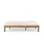 Chaise longue double d'extérieur avec dossier réglable en 5 positions