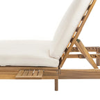 Chaise longue double d'extérieur avec dossier réglable en 5 positions