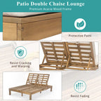 Chaise longue double d'extérieur avec dossier réglable en 5 positions