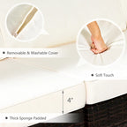 Ensemble de mobilier de jardin en rotin Costway 7 pièces avec housse pour table de foyer extérieur 30 pouces - Voir les détails