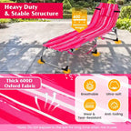 Chaise longue pliante d'extérieur Gymax à 5 positions avec trou pour le visage et