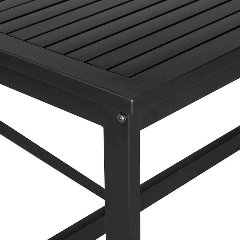 Ensemble de salle à manger d'extérieur 5 pièces en fer avec 4 chaises et coussins amovibles. Table et chaises modernes pour terrasse ou cour.