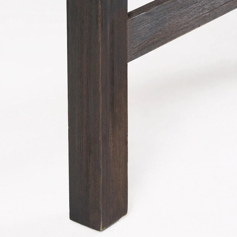 Ensemble de salle à manger rectangulaire d'extérieur en bois d'acacia, comprenant 3 pièces, avec 2 bancs et plateau à lattes. Idéal pour terrasse, jardin et pique-nique.