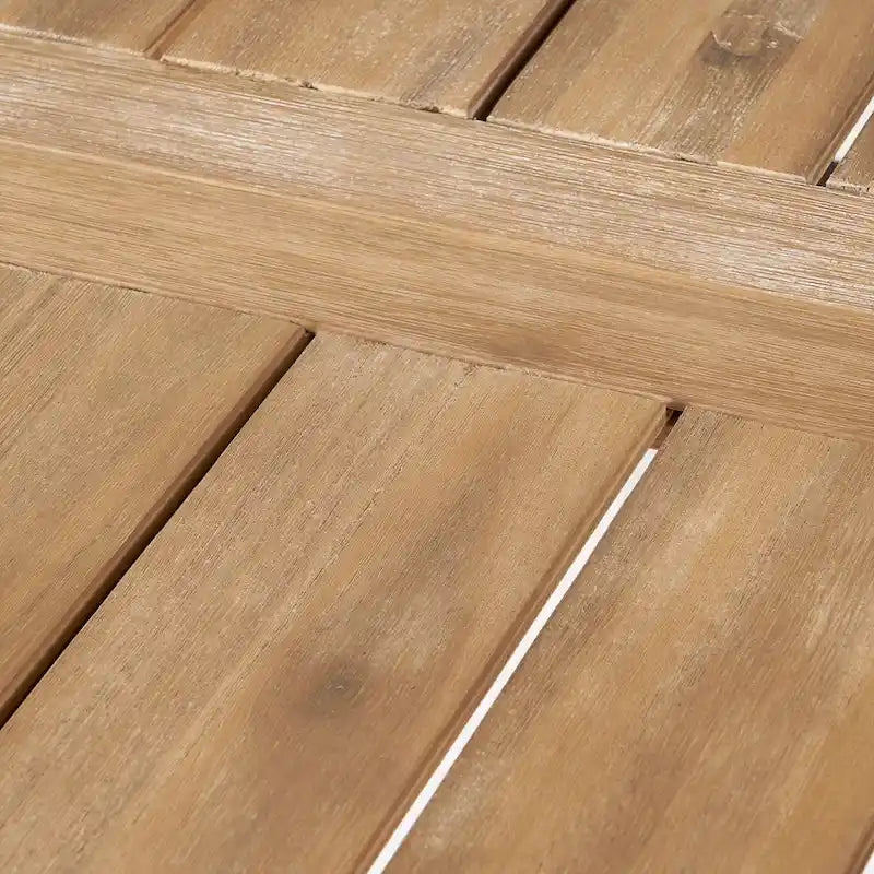 Ensemble de salle à manger rectangulaire d'extérieur en bois d'acacia, comprenant 3 pièces, avec 2 bancs et plateau à lattes. Idéal pour terrasse, jardin et pique-nique.