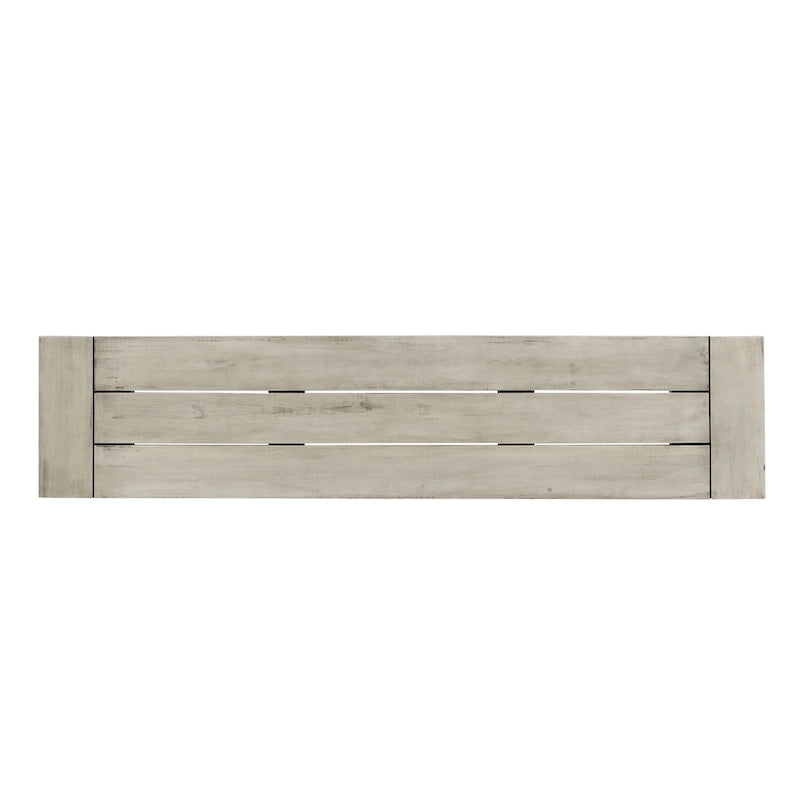 Ensemble de salle à manger rectangulaire d'extérieur en bois d'acacia, comprenant 3 pièces, avec 2 bancs et plateau à lattes. Idéal pour terrasse, jardin et pique-nique.