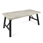 Ensemble de salle à manger rectangulaire d'extérieur en bois d'acacia, comprenant 3 pièces, avec 2 bancs et plateau à lattes. Idéal pour terrasse, jardin et pique-nique.
