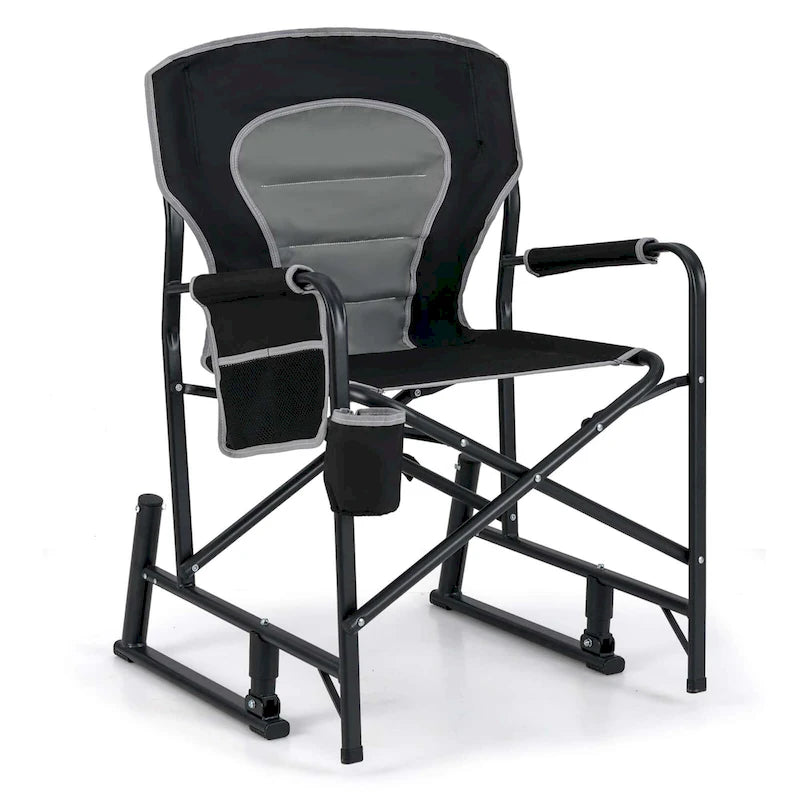 Fauteuil de camping à bascule Goplus Outdoor pour adultes avec double ressort - Voir les détails