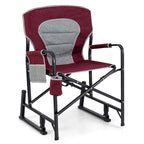 Fauteuil de camping à bascule Goplus Outdoor pour adultes avec double ressort - Voir les détails