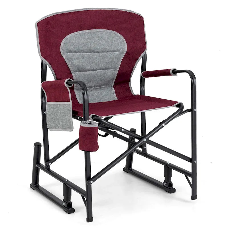 Fauteuil de camping à bascule Goplus Outdoor pour adultes avec double ressort - Voir les détails