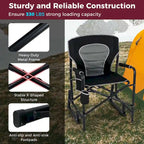 Fauteuil de camping à bascule Goplus Outdoor pour adultes avec double ressort - Voir les détails