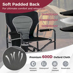 Fauteuil de camping à bascule Goplus Outdoor pour adultes avec double ressort - Voir les détails