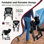 Fauteuil de camping à bascule Goplus Outdoor pour adultes avec double ressort - Voir les détails