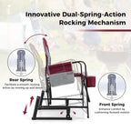 Fauteuil de camping à bascule Goplus Outdoor pour adultes avec double ressort - Voir les détails