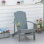 Chaise Adirondack en bois, chaise de jardin résistante aux intempéries avec porte-gobelet pour terrasse, jardin ou cour.