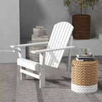 Chaise Adirondack en bois, chaise de jardin résistante aux intempéries avec porte-gobelet pour terrasse, jardin ou cour.