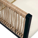 Ensemble canapé d'extérieur multi-places avec table, idéal pour le jardin, la cour et les balcons.