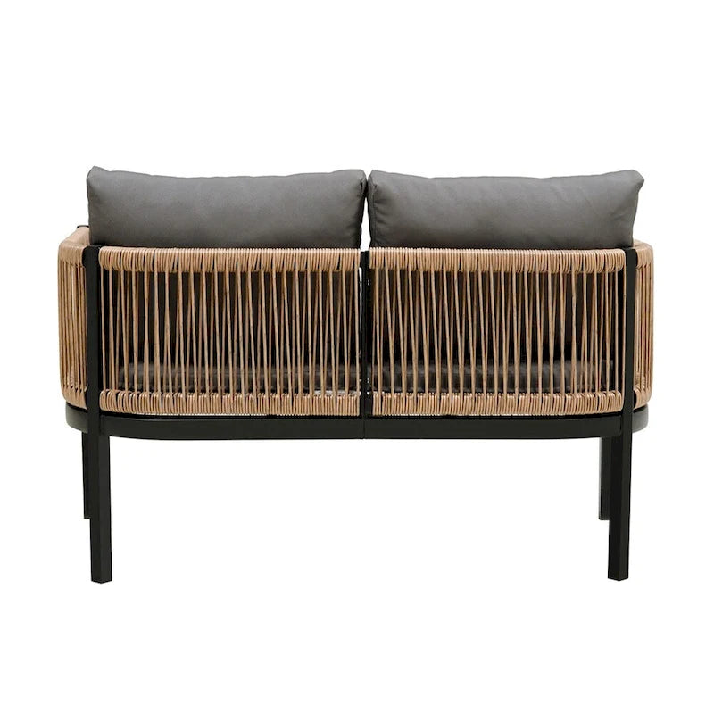 Ensemble canapé d'extérieur multi-places avec table, idéal pour le jardin, la cour et les balcons.