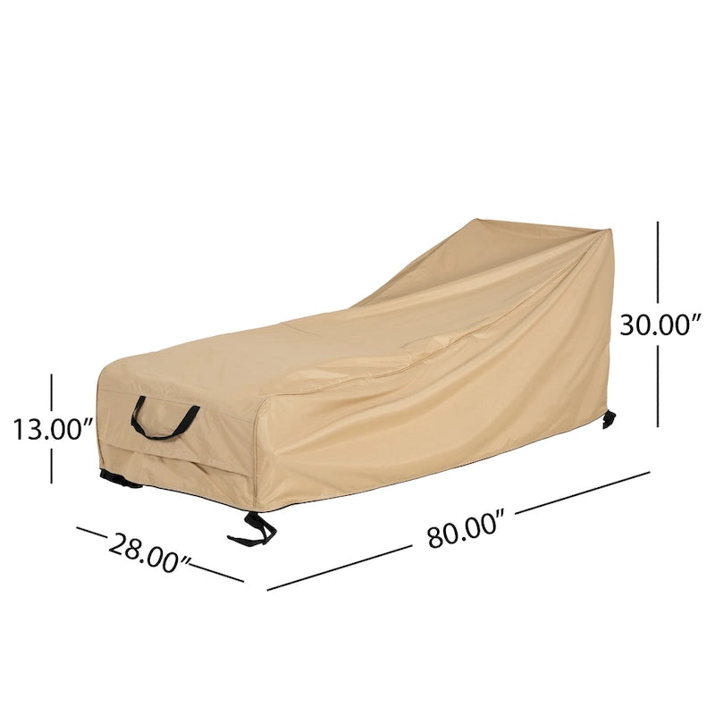 Christopher Knight Home - Housse de chaise longue d'extérieur Shield avec fixation sécurisée et protection contre les intempéries