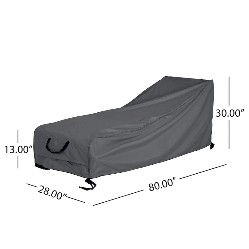 Christopher Knight Home - Housse de chaise longue d'extérieur Shield avec fixation sécurisée et protection contre les intempéries