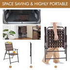 Yaheetech Lot de 2 chaises de jardin pliantes en plastique à lattes pour l'intérieur et l'extérieur
