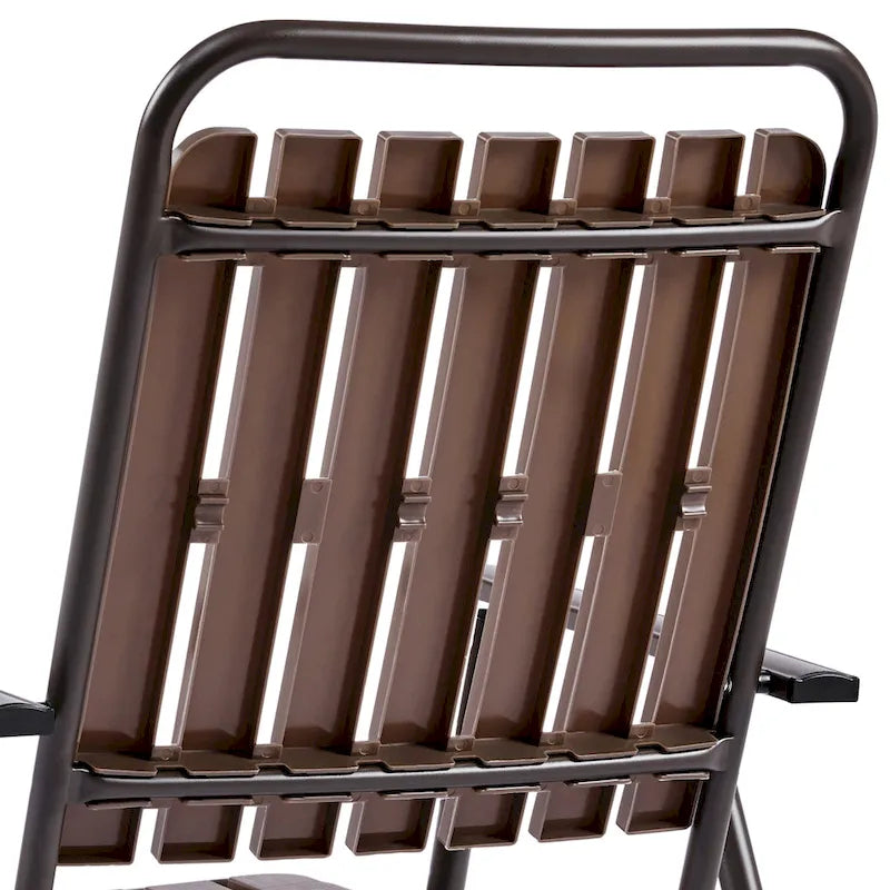 Yaheetech Lot de 2 chaises de jardin pliantes en plastique à lattes pour l'intérieur et l'extérieur