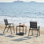 Yaheetech Lot de 2 chaises de jardin pliantes en plastique à lattes pour l'intérieur et l'extérieur